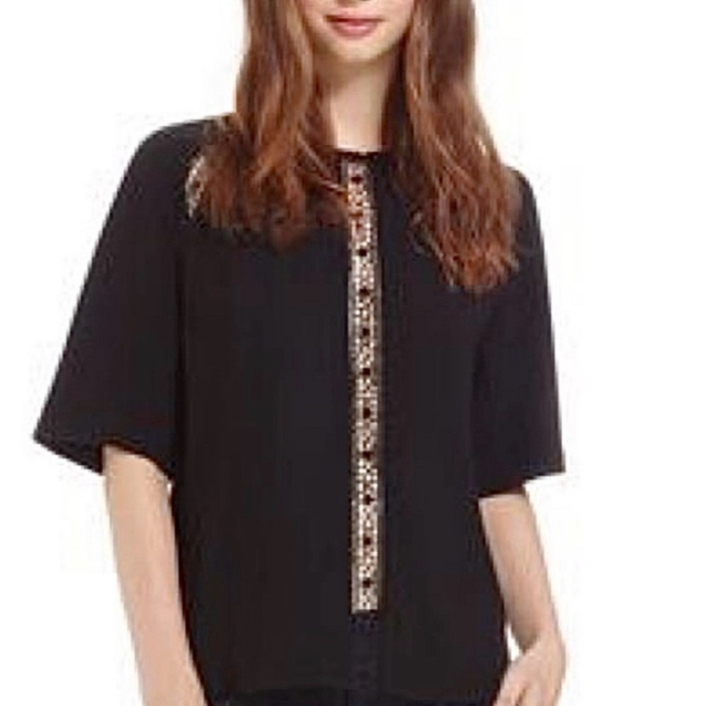 Aritzia Wilfrid Mirabel Crochet Detail Boxy Feminine